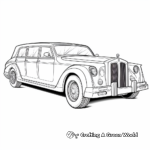 Luxury Limousine Wedding Car Coloring Pages 3