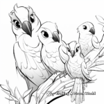 Macaw Family Coloring Pages: Birds of Paradise 1
