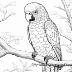 Macaw in a Tropical Rainforest Coloring Pages 4