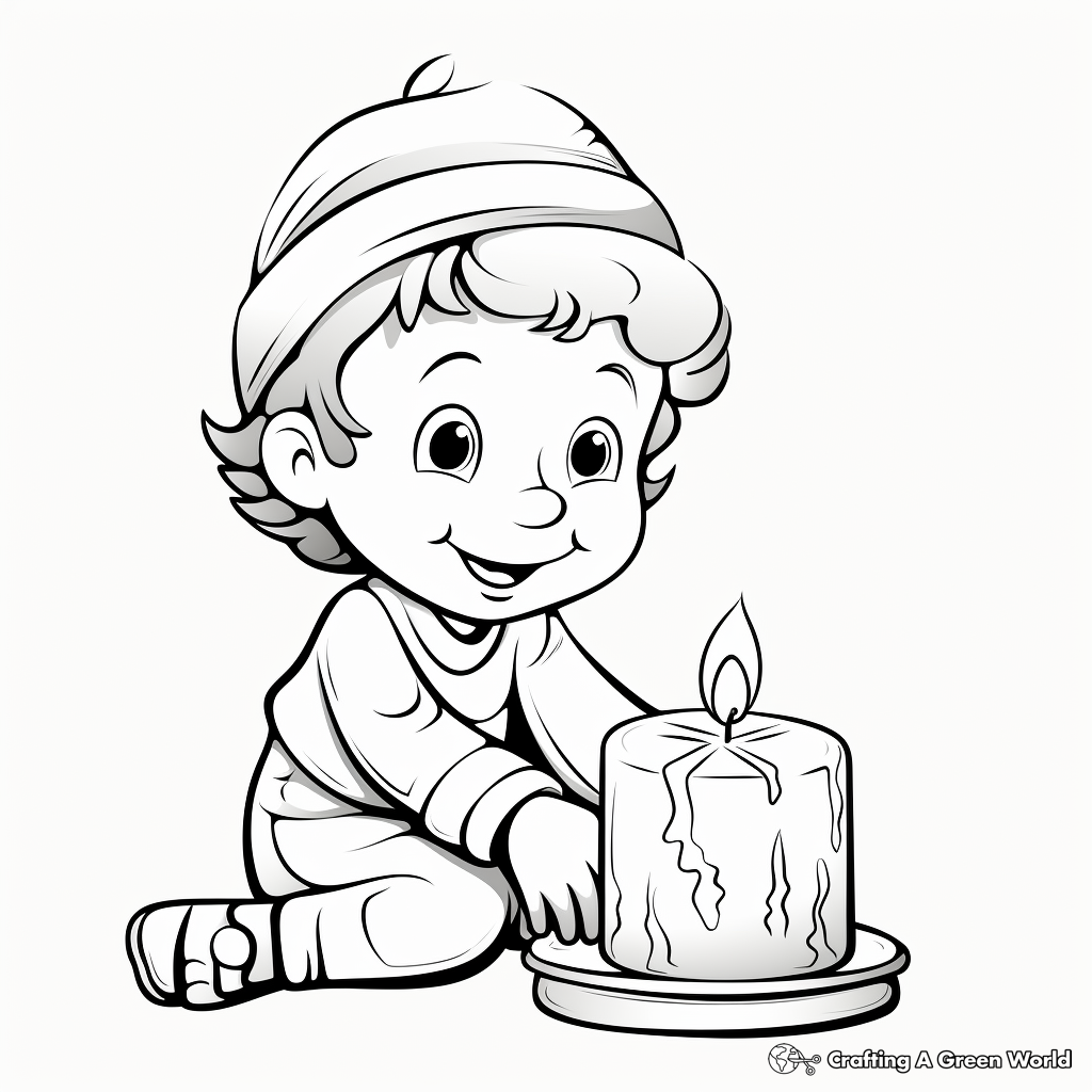 Magic Christmas Candle Light Coloring Pages 2