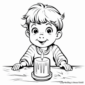 Magic Christmas Candle Light Coloring Pages 4