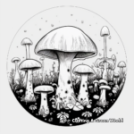 Magical Fairy Circle Mushroom Coloring Pages 4