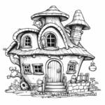 Magical Gnome House Coloring Pages 3