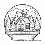 Magical Snow Globe Coloring Pages 4
