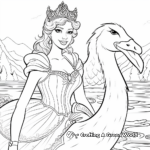 Magical Swan Princess Coloring Pages 3