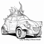 Magical Unicorn Car Coloring Pages 2