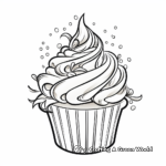 Magical Unicorn Cupcake Coloring Pages 2