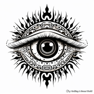 Magnificent Persian Evil Eye Coloring Pages 2