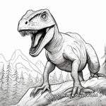 Majestic Allosaurus Coloring Pages 1