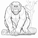 Majestic Alpha Male Chimpanzee Coloring Pages 4