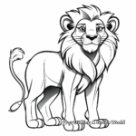 Majestic Cartoon Lion King Coloring Pages 4