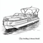Majestic Classic Pontoon Boat Coloring Pages 1