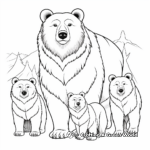 Majestic Grizzly Bear Family Coloring Pages 1