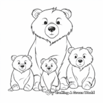 Majestic Grizzly Bear Family Coloring Pages 4