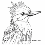 Majestic Kingfisher Portrait Coloring Pages 3