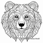 Majestic Kodiak Bear Face Coloring Pages 1