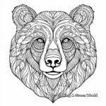 Majestic Kodiak Bear Face Coloring Pages 4