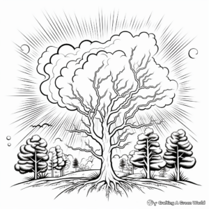 Majestic Lightning Strike Coloring Pages 1
