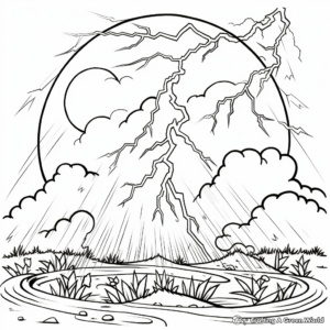 Majestic Lightning Strike Coloring Pages 2