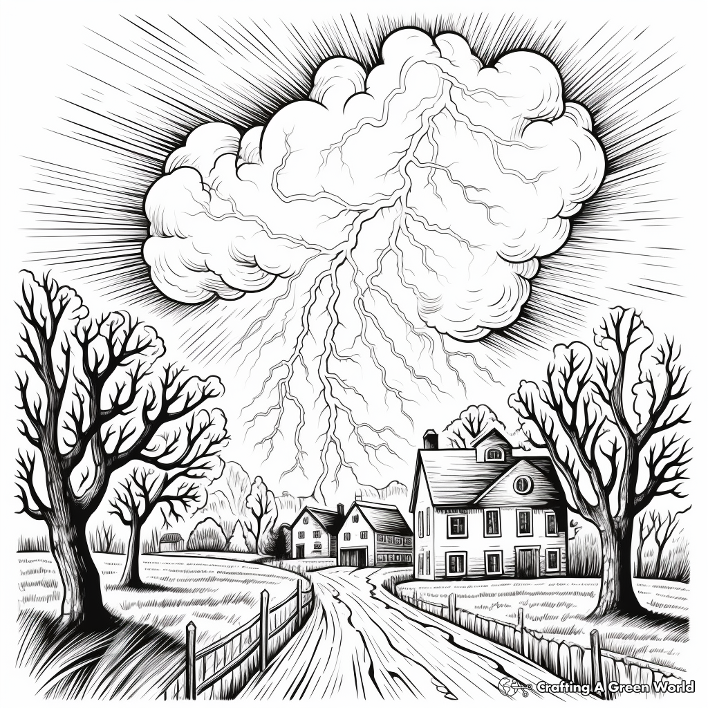 Majestic Lightning Strike Coloring Pages 3