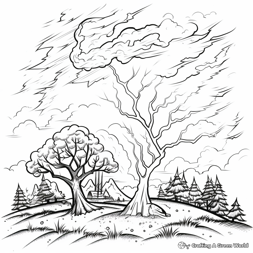 Majestic Lightning Strike Coloring Pages 4