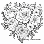 Majestic Peonies and Hearts Coloring Pages 2