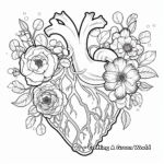 Majestic Peonies and Hearts Coloring Pages 3