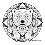 Majestic Polar Bear Winter Mandala Coloring Pages 3