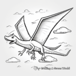 Majestic Pterodactyl Soaring Sky Coloring Pages 1