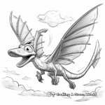 Majestic Pterodactyl Soaring Sky Coloring Pages 4