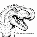 Majestic T-Rex Dinosaur Head Coloring Pages 3