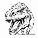 Majestic T-Rex Dinosaur Head Coloring Pages 4