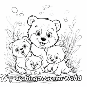 Mama Bear Coloring Pages - Free &amp; Printable!