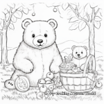 Mama Bear with Picnic Basket Coloring Pages 4