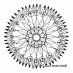 Mandala Style Rainbow Corn Coloring Pages 4