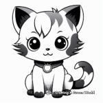 Manga Style Chibi Cat Coloring Pages 1