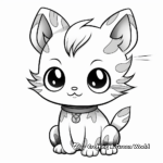 Manga Style Chibi Cat Coloring Pages 4