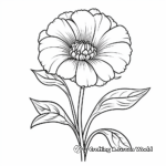 Marigold Flower: Nature-Scene Coloring Pages 3