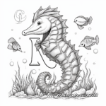 Marine Alphabet Coloring Pages: Aquatic animals and letters 4