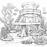 Marine Biome Aquarium Coloring Pages: A Deep Sea Diorama 2
