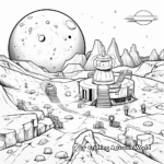 Mars Colonization Concept Coloring Pages for Adults 1