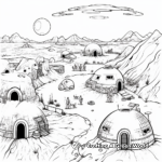 Mars Colonization Concept Coloring Pages for Adults 2