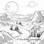 Mars Colonization Concept Coloring Pages for Adults 3