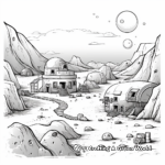 Mars Colonization Concept Coloring Pages for Adults 4