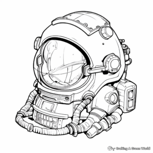 Mars Rover Astronaut Helmet Coloring Pages 2