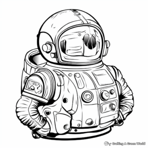 Mars Rover Astronaut Helmet Coloring Pages 3