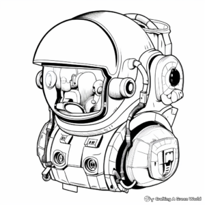 Mars Rover Astronaut Helmet Coloring Pages 4