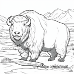 Marsh-Dwelling Musk Ox Coloring Pages 4