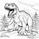 Massive T-Rex Dinosaur Coloring Pages 3