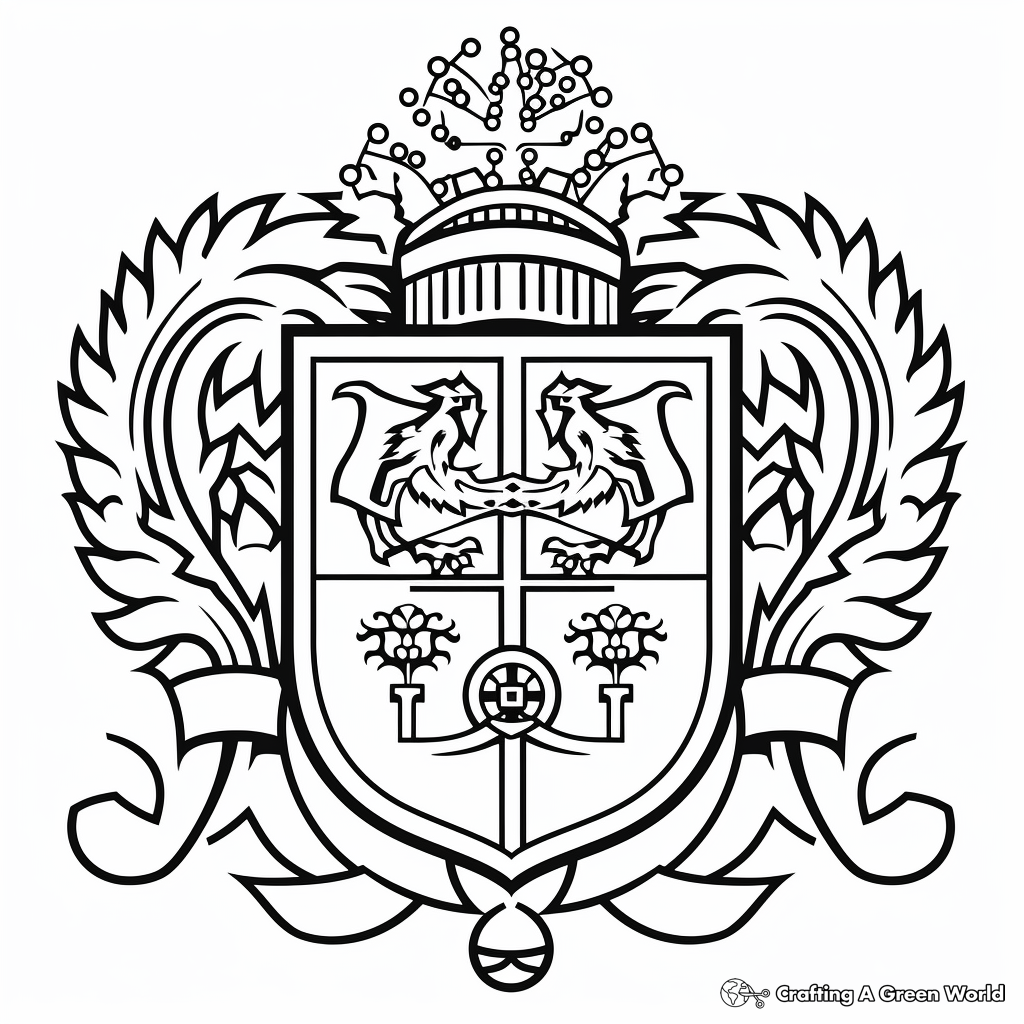 Medieval Heraldry: Coat of Arms Coloring Pages 2